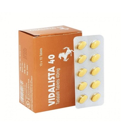 Vidalista 40mg is a Tadalafil (generic Cialis) treat ED