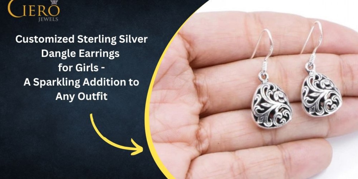 Customized Sterling Silver Dangle Earrings for Girls - A Sparkling Addition to Any Outfit