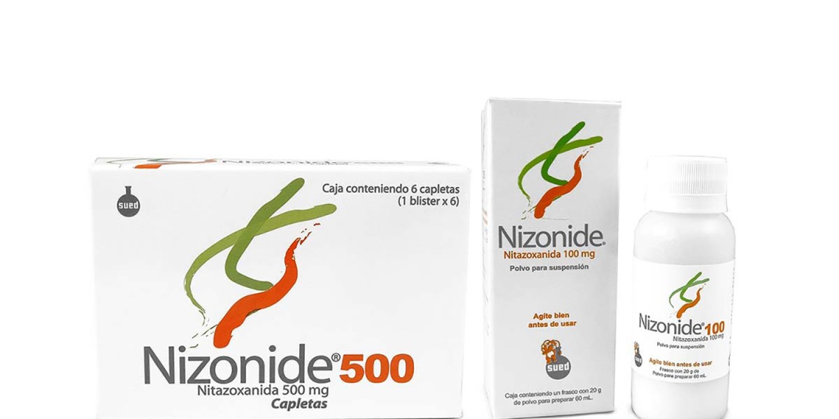 What parasites does nitazoxanide treat?