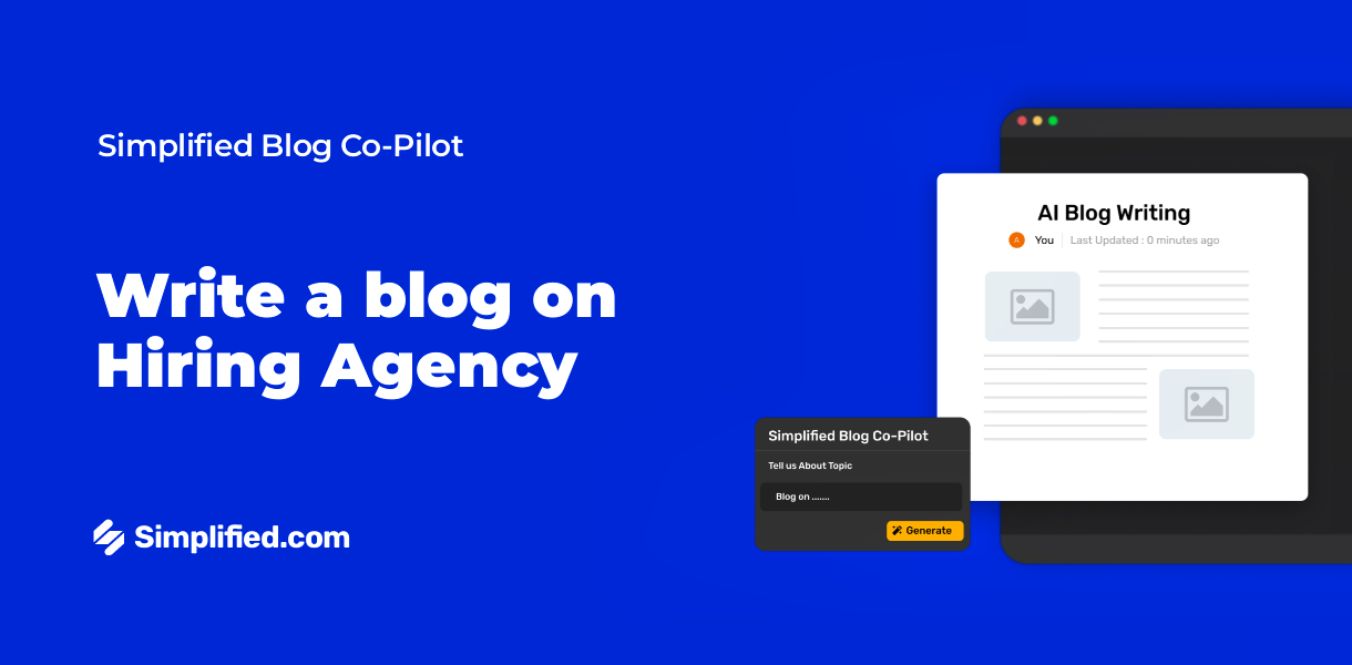Write Hiring Agency Blogs with AI Blog Writer