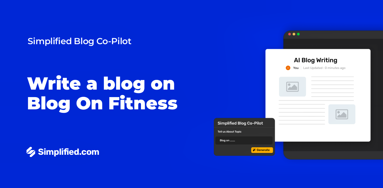 Write Blog On Fitness with AI Blog Writer