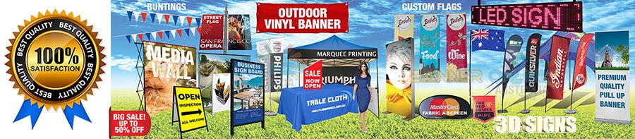 Banner Online - Custom Signs Banners Printing - Signage Fabric Flags - 3D LED Neon Signs SYDNEY MELBOURNE BRISBANE ADELAIDE PERTH DARWIN