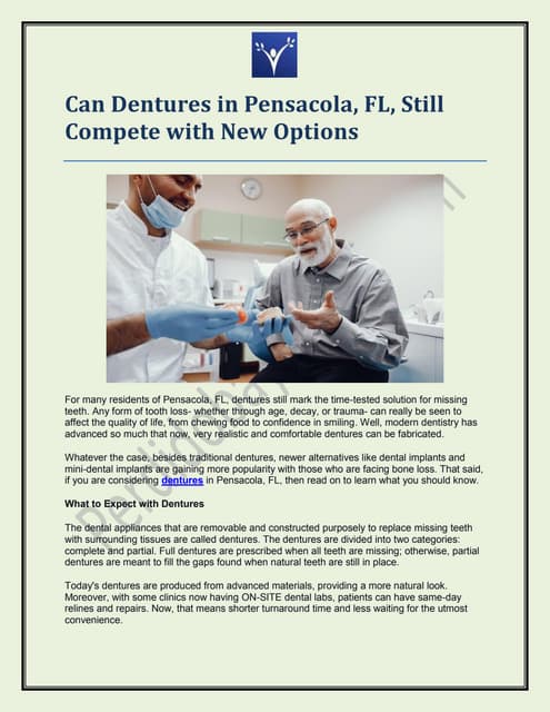 Can Dentures in Pensacola, FL, Still Compete with New Options